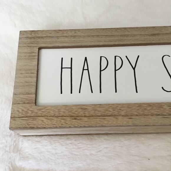 Rae Dunn White "HAPPY SPRING" Wooden Wall Sign - Picture 5 of 12